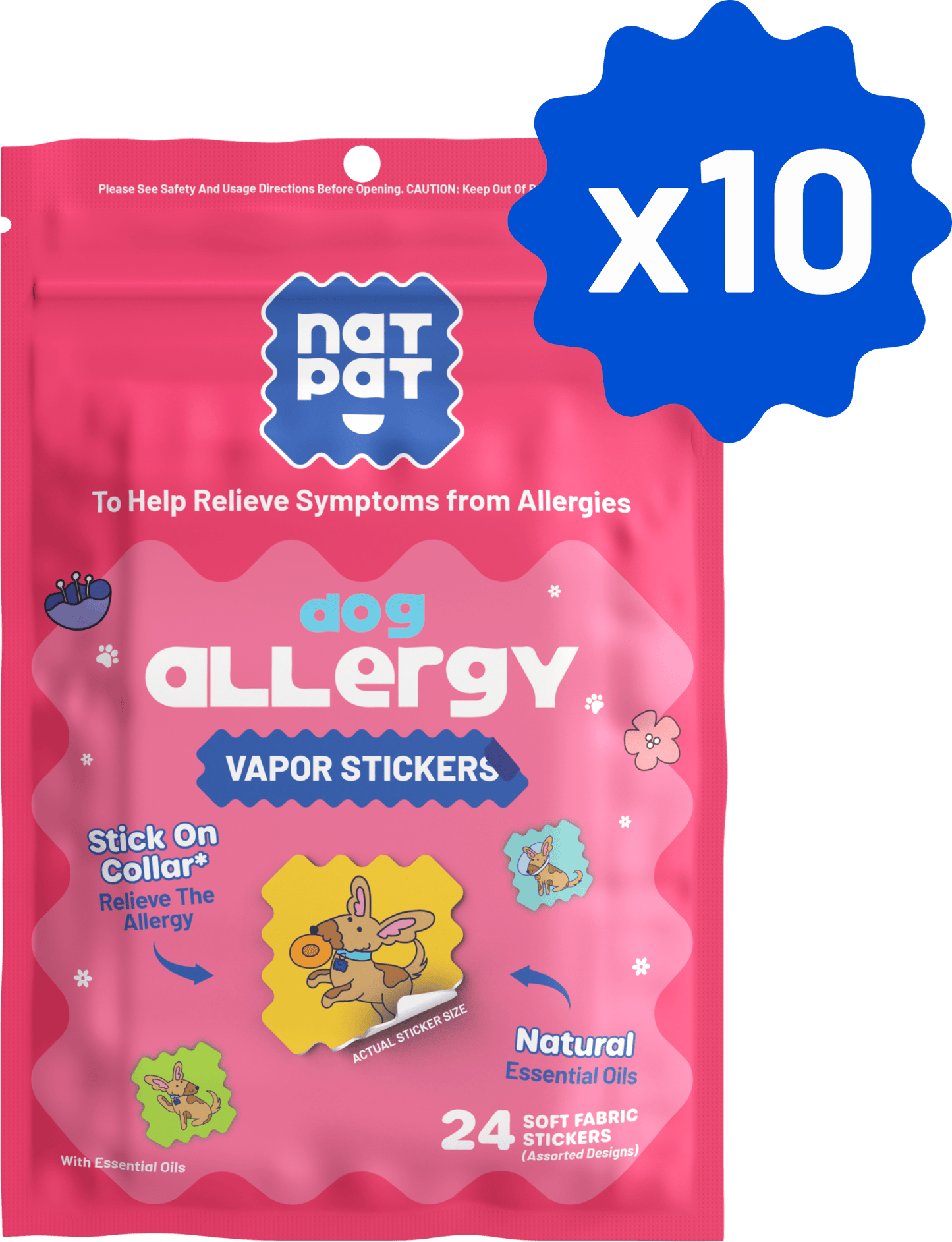 Dog Allergy Vapor Stickers
