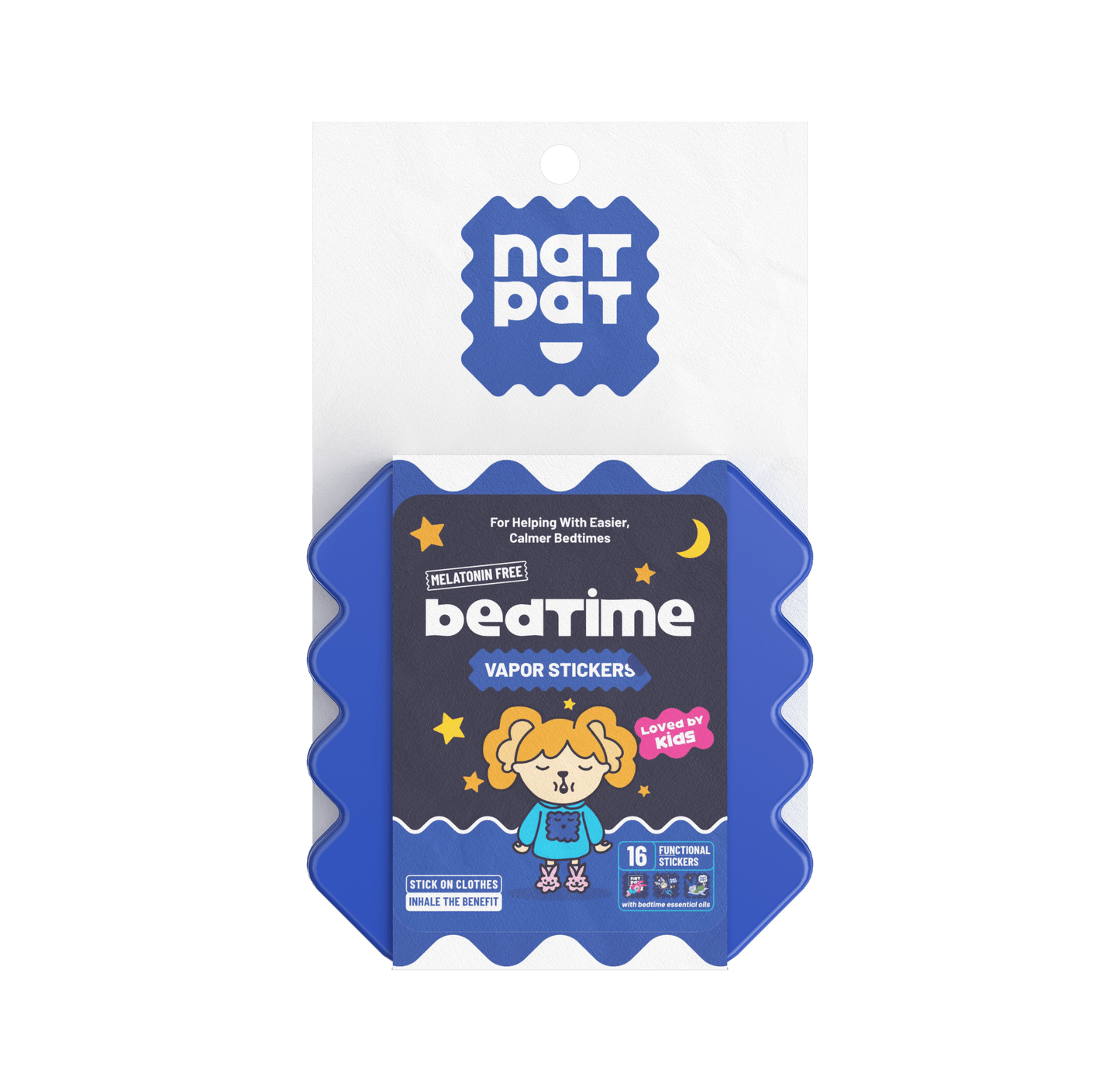 NatPat Kids Bedtime Sleep Promoting Sticker 16pk - 10 Resale Packs in a Display Box