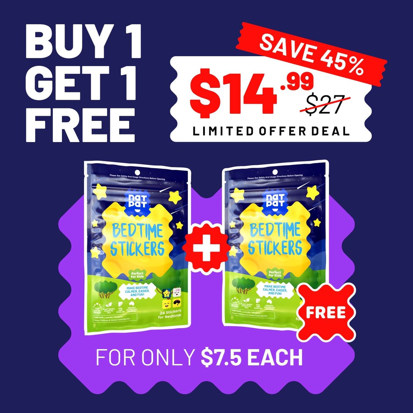 SleepyPatch For Kids - Sleep Promoting Stickers (Exclusive Offer)