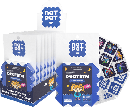 NatPat Kids Bedtime Sleep Promoting Sticker 16pk - 10 Resale Packs in a Display Box