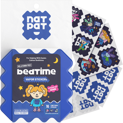 NatPat Kids Bedtime Sleep Promoting Sticker 16pk - 10 Resale Packs in a Display Box